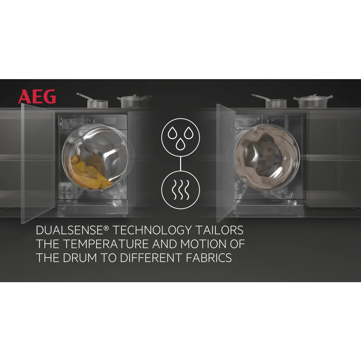 AEG - Lave-linge séchant encastrable - LWR7786BI