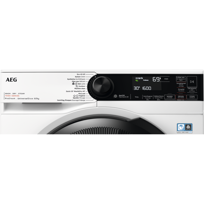 AEG - Lave-linge séchant pose libre - LWR7586CUB
