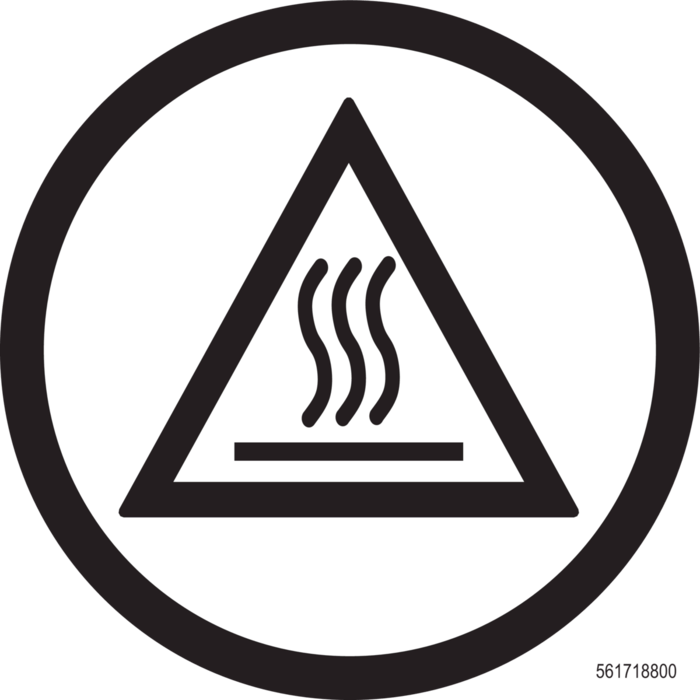 Surface chaude (vitre de porte) pendant la pyrolyse