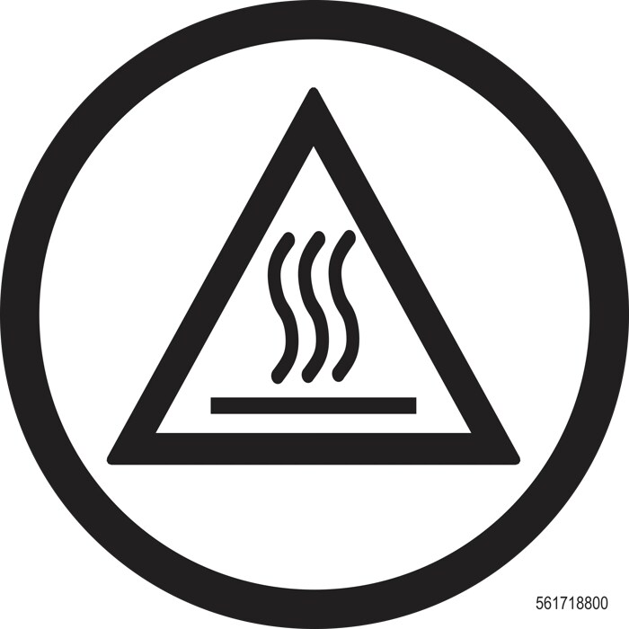 Surface chaude (vitre de porte) pendant la pyrolyse