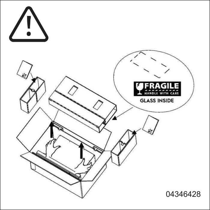 déballer avec précaution : contient du verre