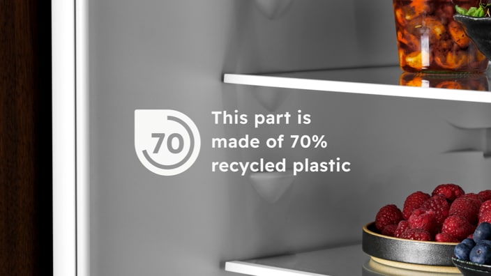 Frigo AEG unique en plastique recyclé