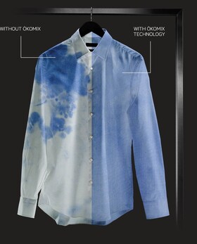Chemise bleue et blanche