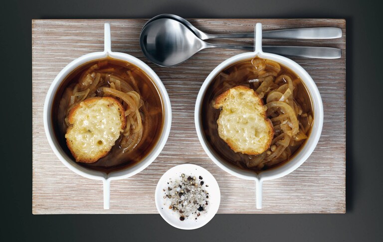 Soupe à l'oignon sous-vide