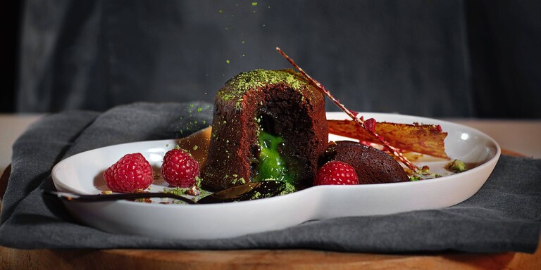 Fondant de chocolat blanc matcha