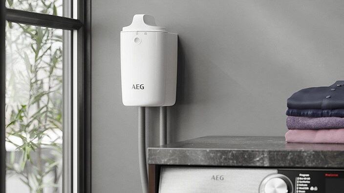 filtre microplastic fixé au mur
