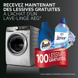 Action Dash et Lenor jusqu'à 100 lessives gratuites