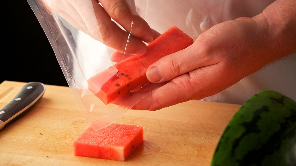 cuisiner des ingrédients sous vide préserver leur volume