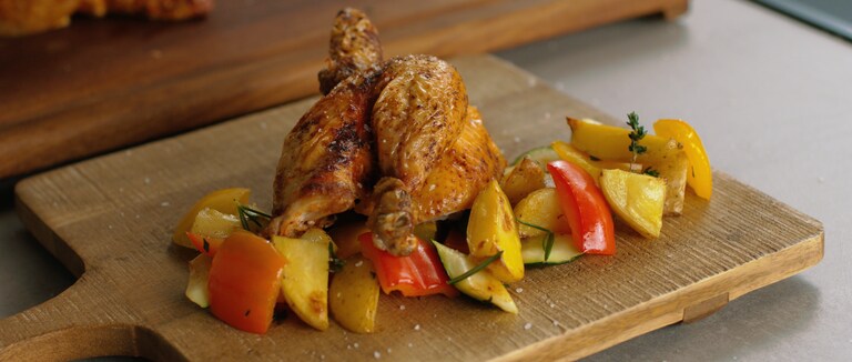 Poulet entier au four
