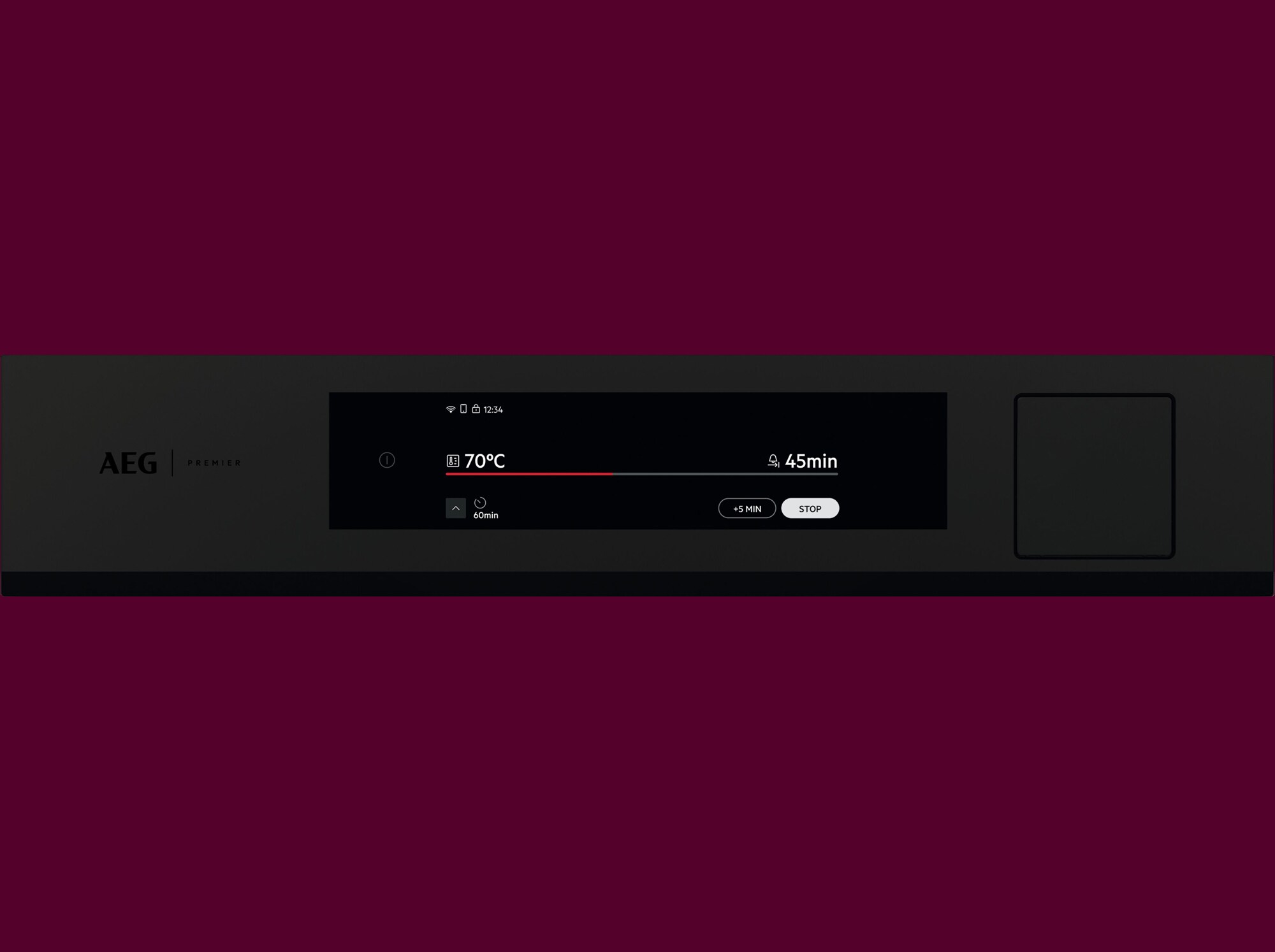 L'écran du Cooksmart+ Touch est allumé